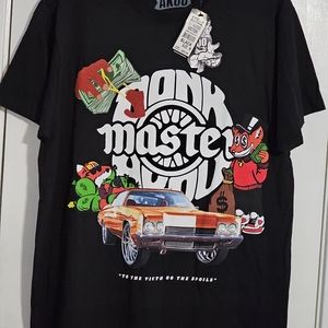 Akoo Victor Black Short Sleeves Tee Size M NWT